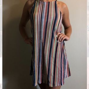 Caramela- Colors of The Wind Striped Dress: Multi